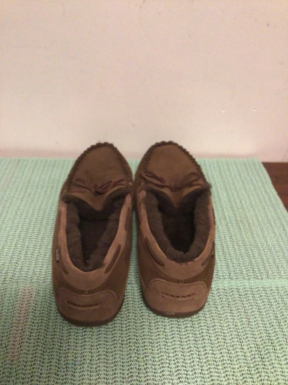 l.L.Bean Moccasin with faux fur lining cozy,warm , comfy  indoor wear  SZ 13 M m